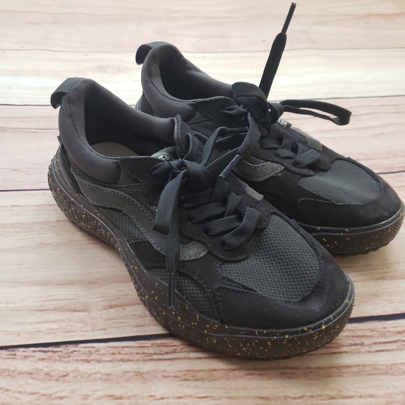 Vans‎ UltraRange EXO Shoes Mens Size 5 Black Gold Speckle Trail Sneakers V3CUSH - Picture 1 of 11